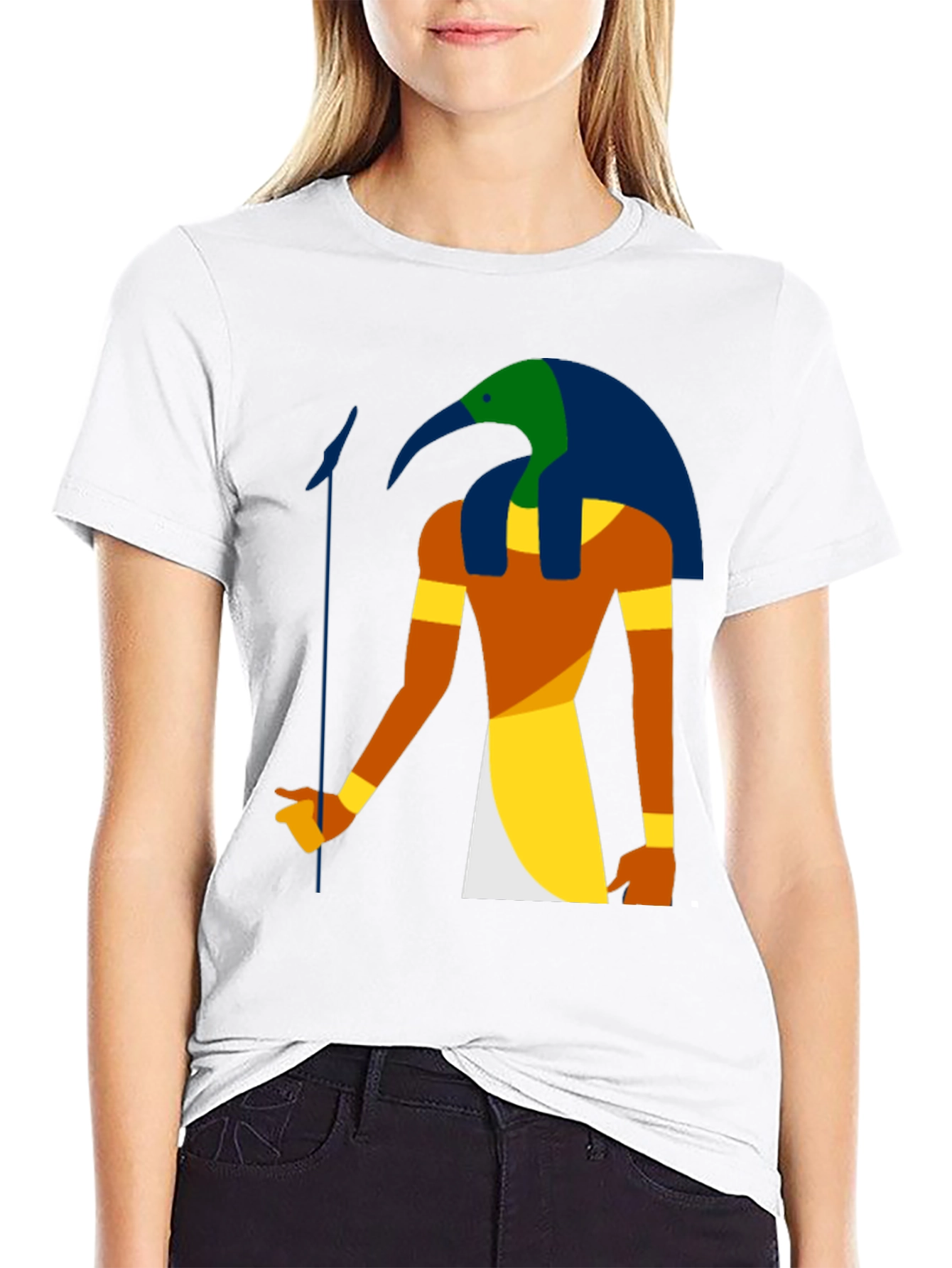 Egyptian God Thoth Graphic Black T-Shirt