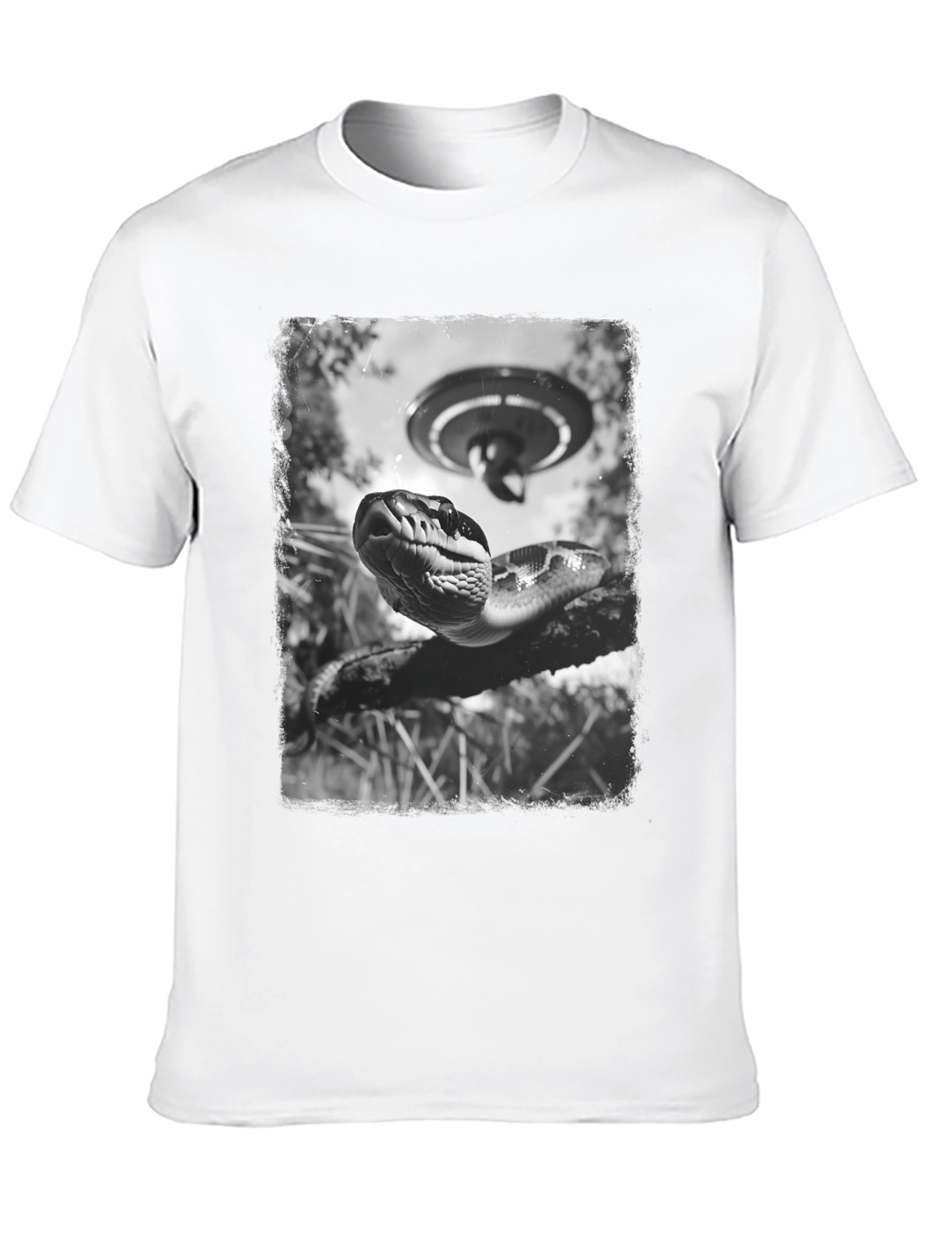 Snake UFO Graphic Tee - Mens Black T-Shirt