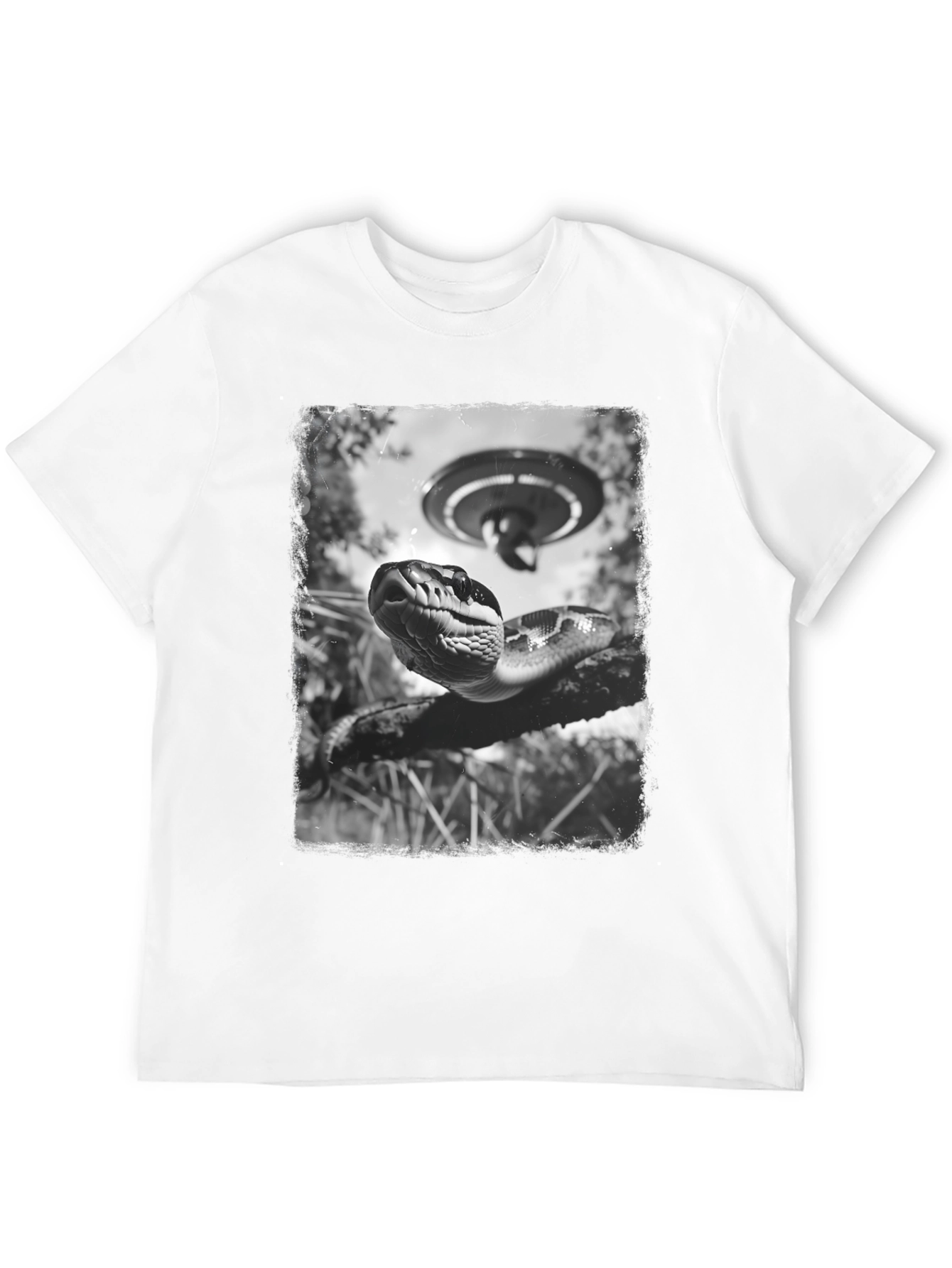 Snake UFO Graphic Tee - Mens Black T-Shirt