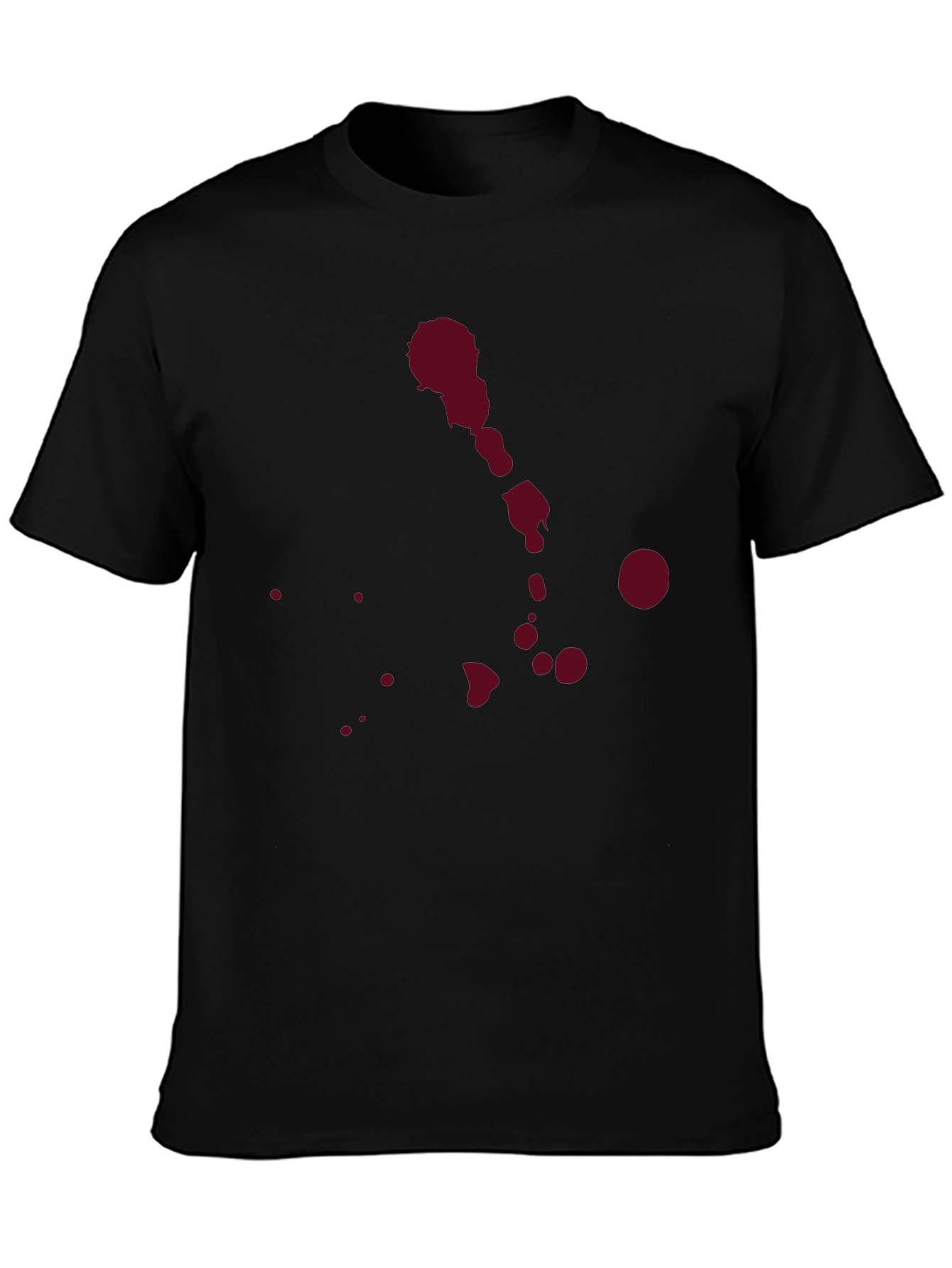 Red Splatter Print T-Shirt