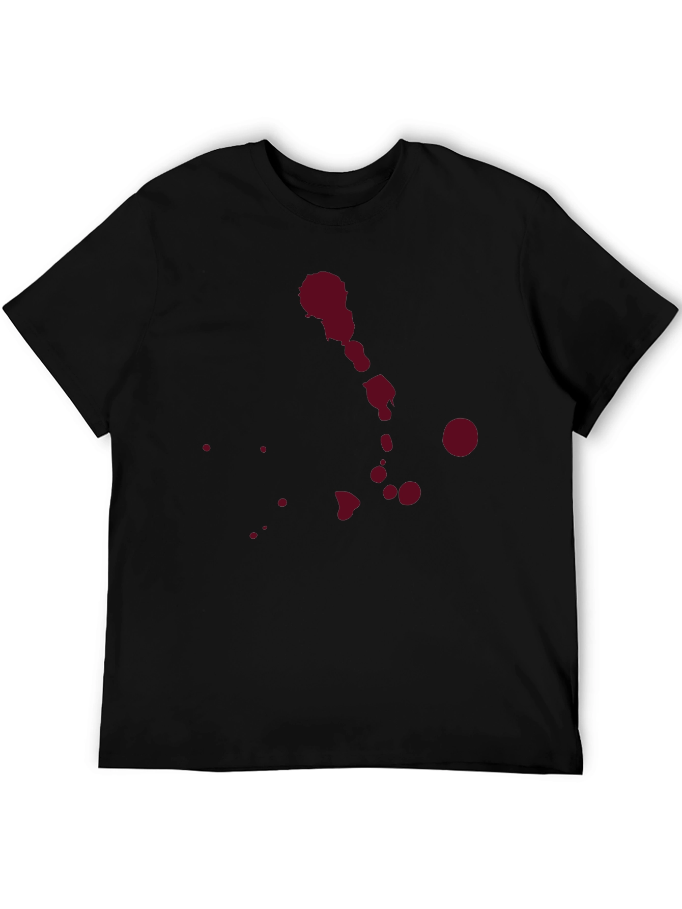 Red Splatter Print T-Shirt