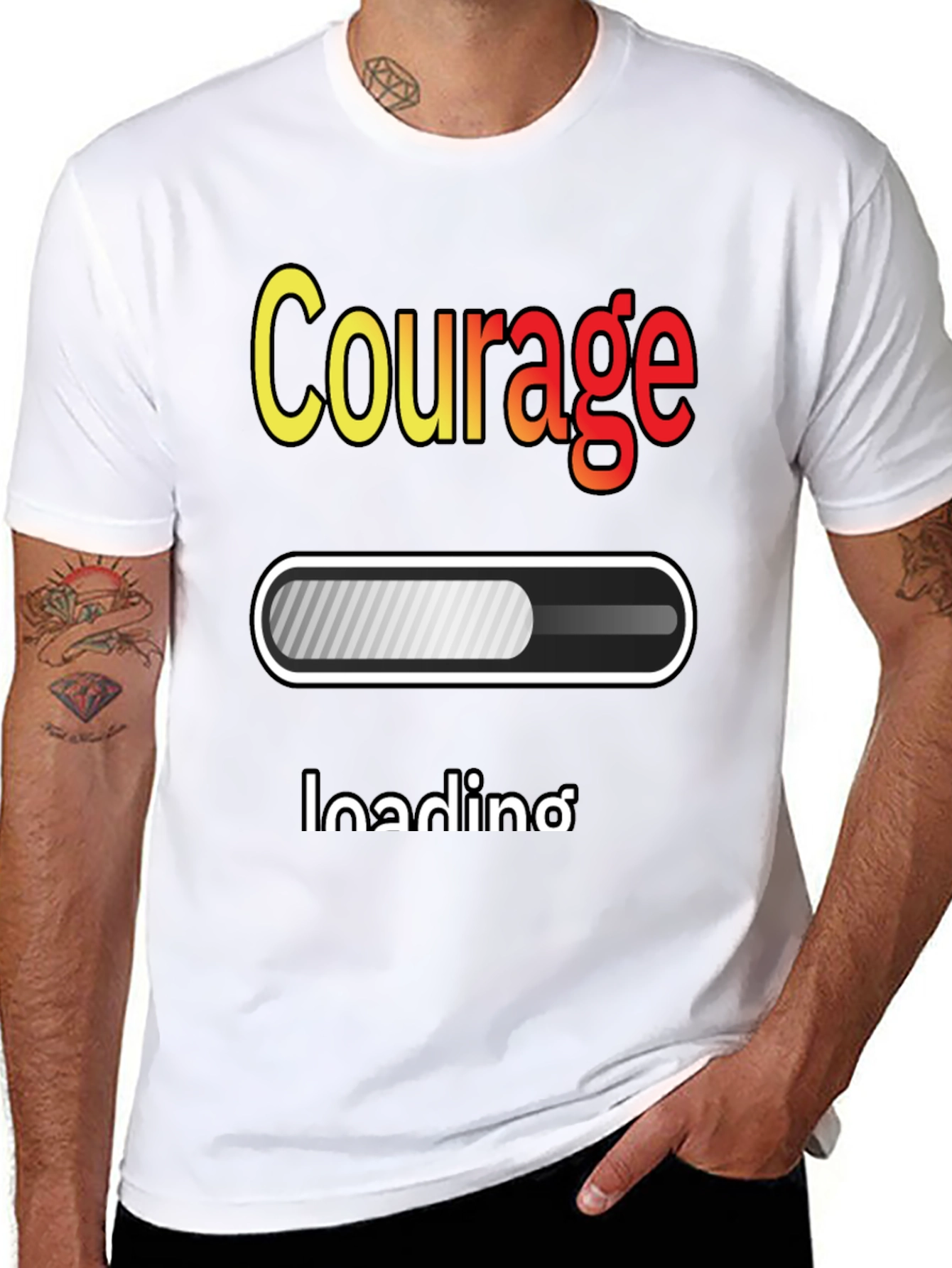 Courage Loading T-Shirt | Motivational Graphic Tee