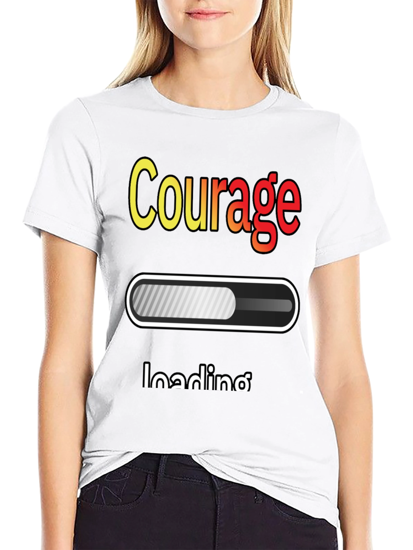 Courage Loading T-Shirt | Motivational Graphic Tee