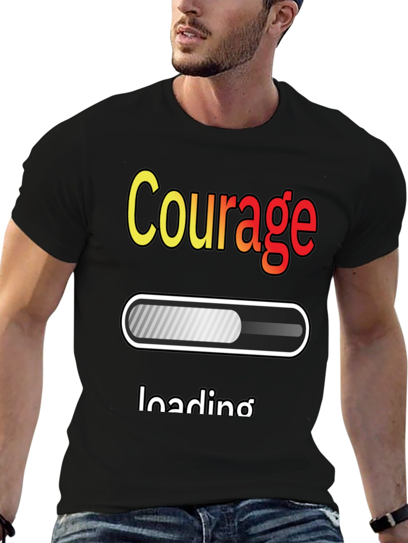 Courage Loading T-Shirt | Motivational Graphic Tee