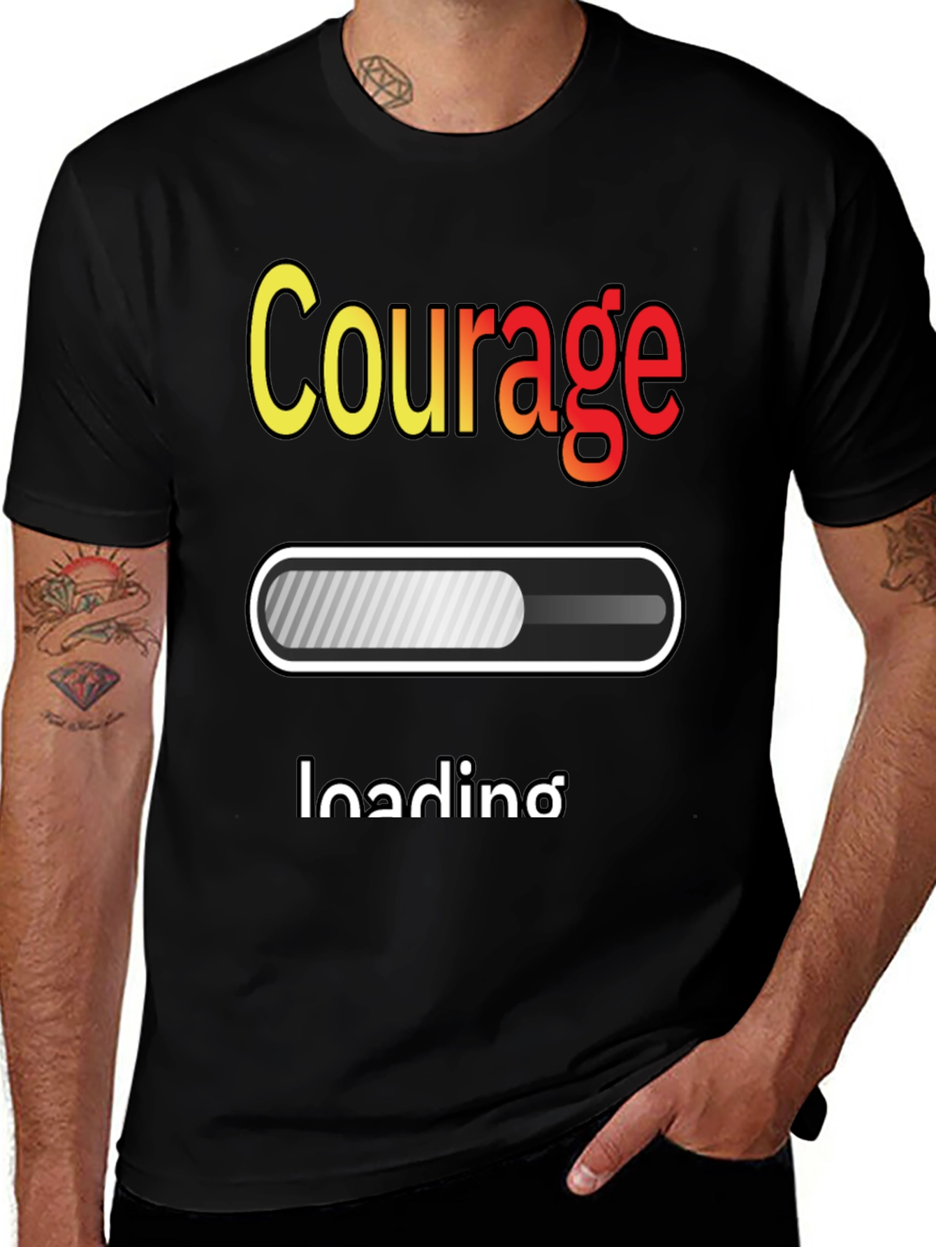 Courage Loading T-Shirt | Motivational Graphic Tee