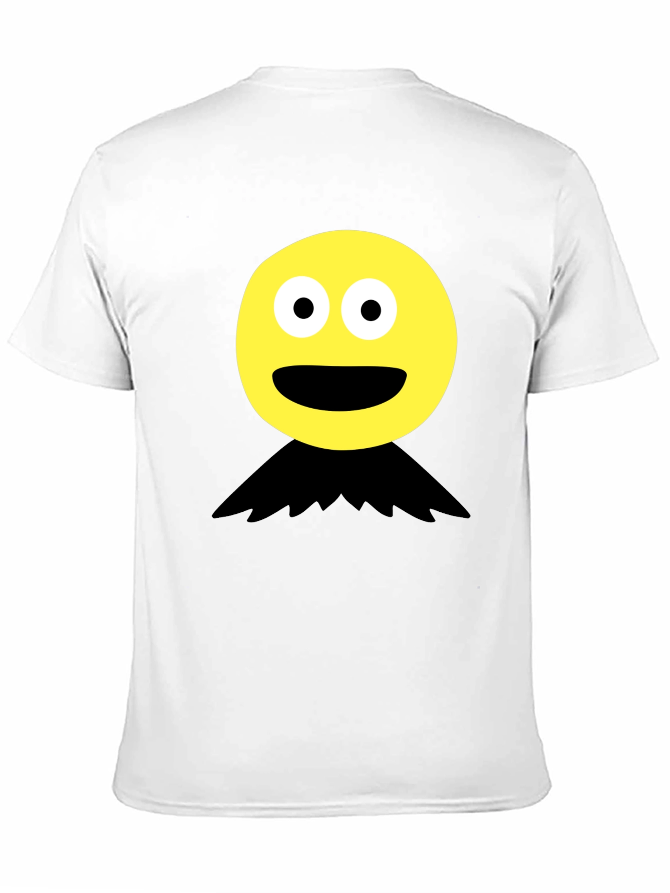 Funny Face Graphic Tee - Black Crew Neck T-Shirt
