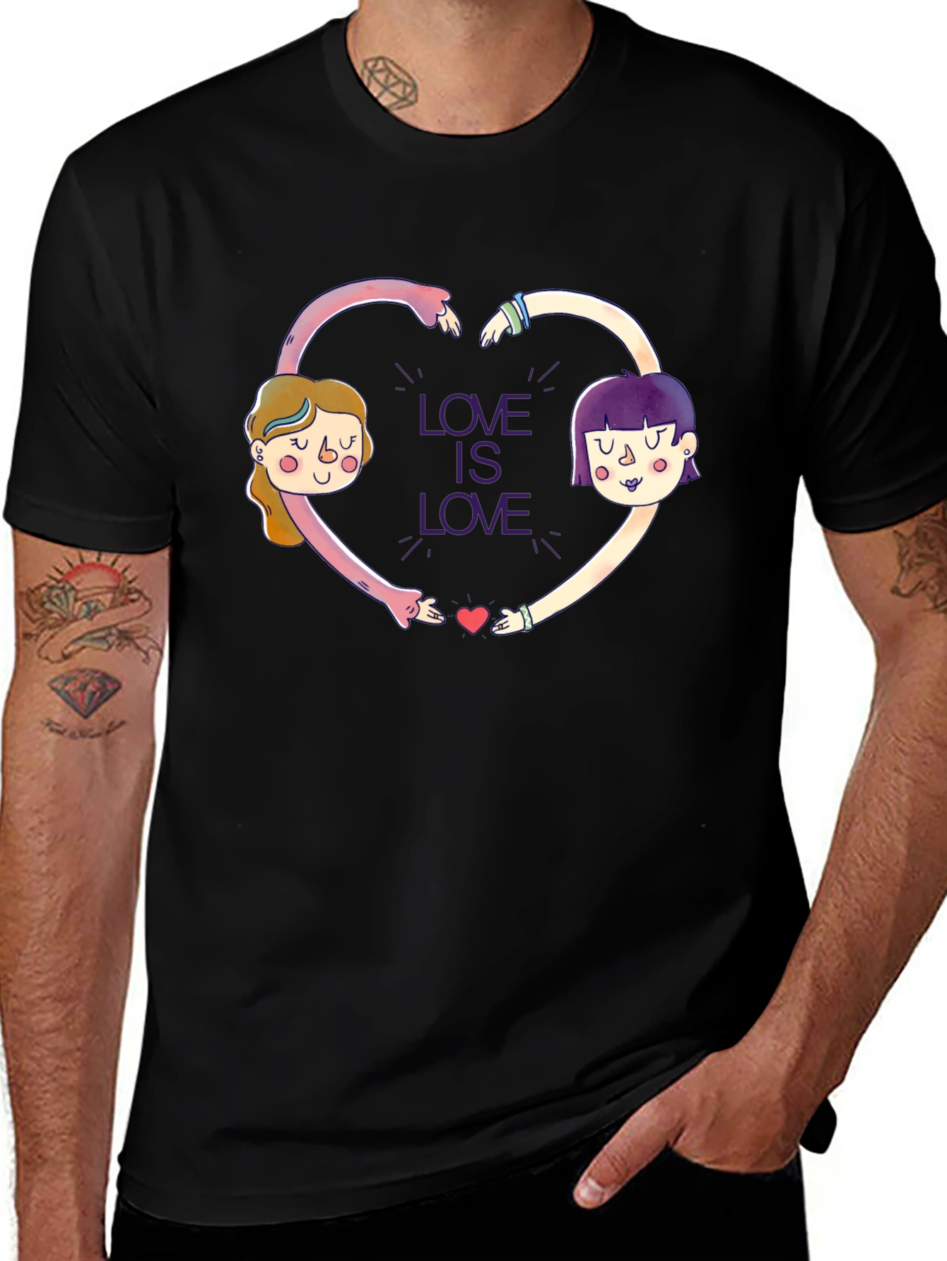 Love is Love Graphic Tee - Unisex Black T-Shirt