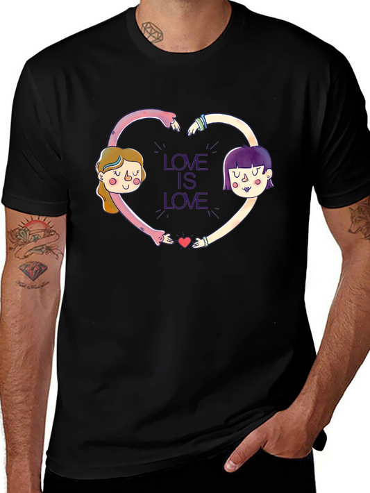Love is Love Graphic Tee - Unisex Black T-Shirt