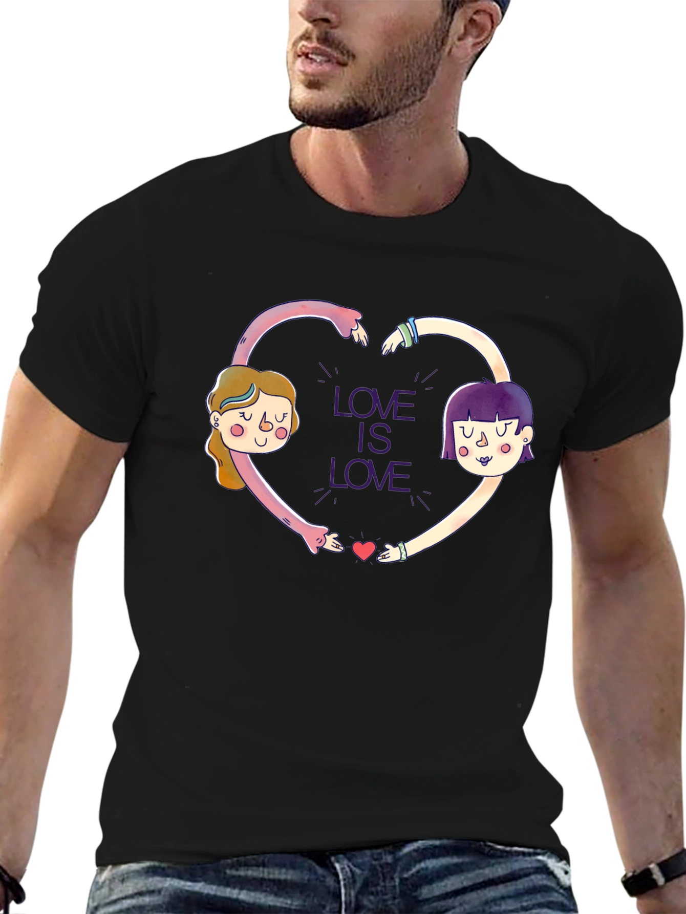 Love is Love Graphic Tee - Unisex Black T-Shirt