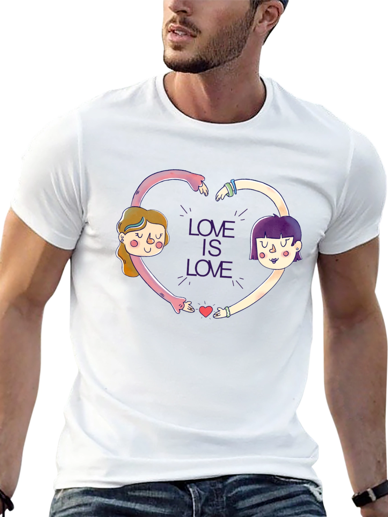 Love is Love Graphic Tee - Unisex Black T-Shirt