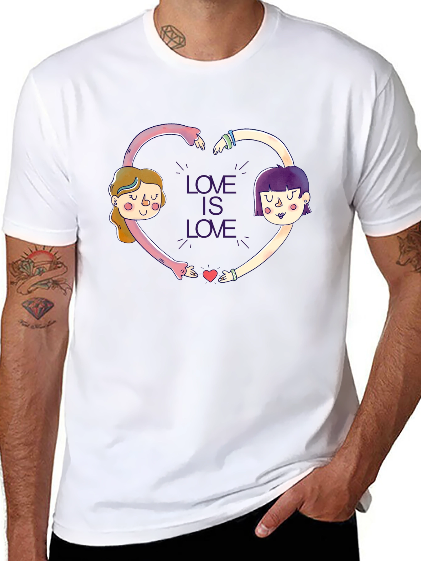Love is Love Graphic Tee - Unisex Black T-Shirt