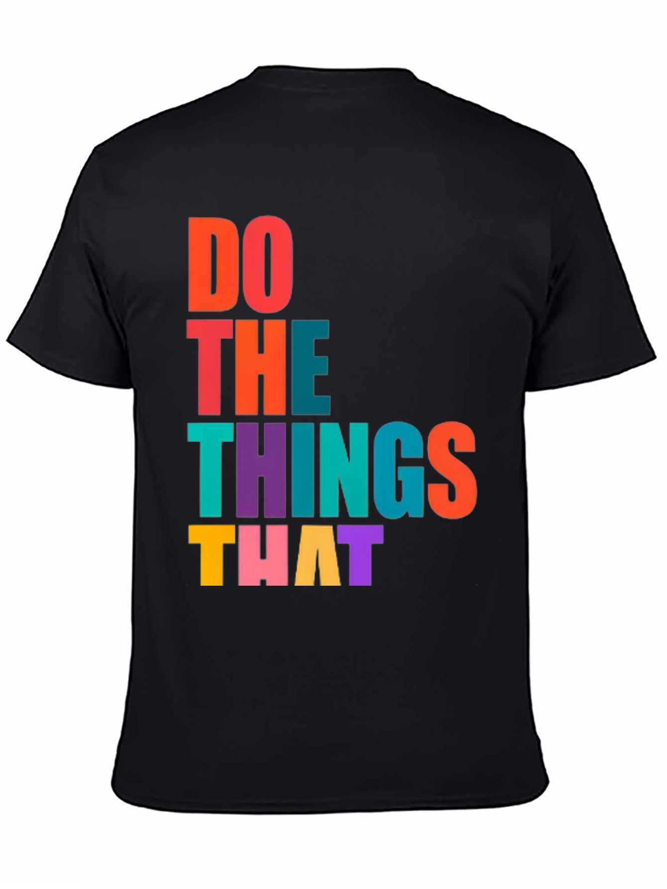 Motivational Graphic Print Crew Neck T-Shirt