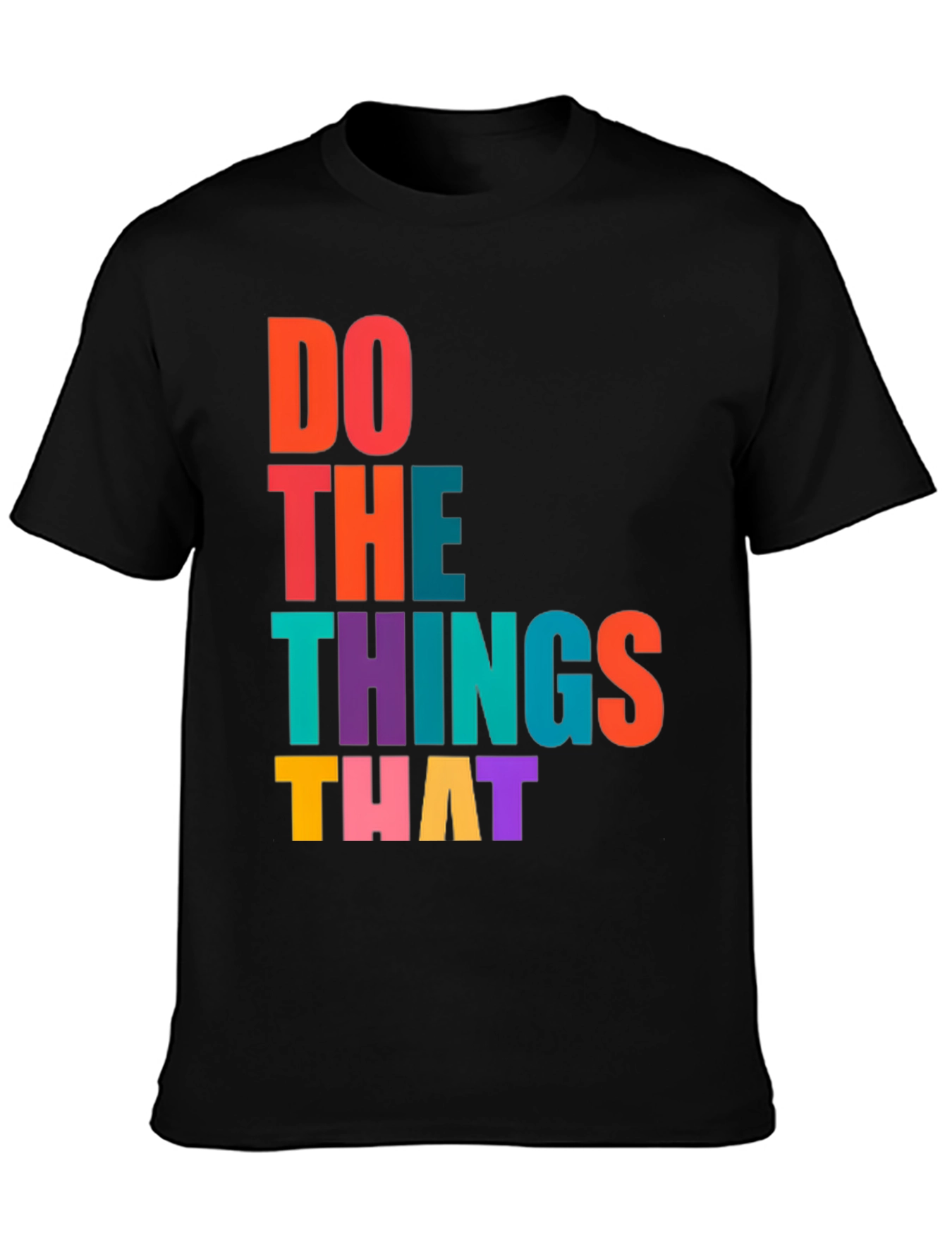 Motivational Graphic Print Crew Neck T-Shirt