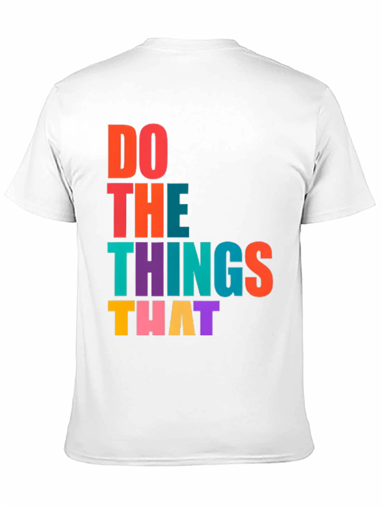 Motivational Graphic Print Crew Neck T-Shirt
