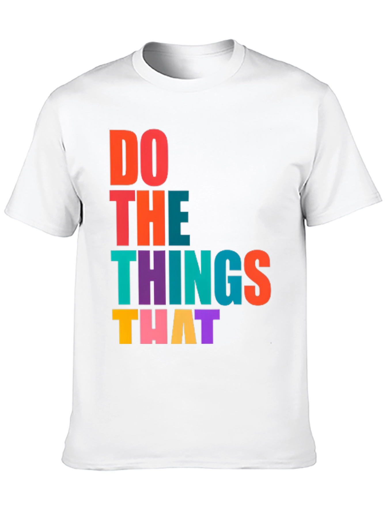 Motivational Graphic Print Crew Neck T-Shirt