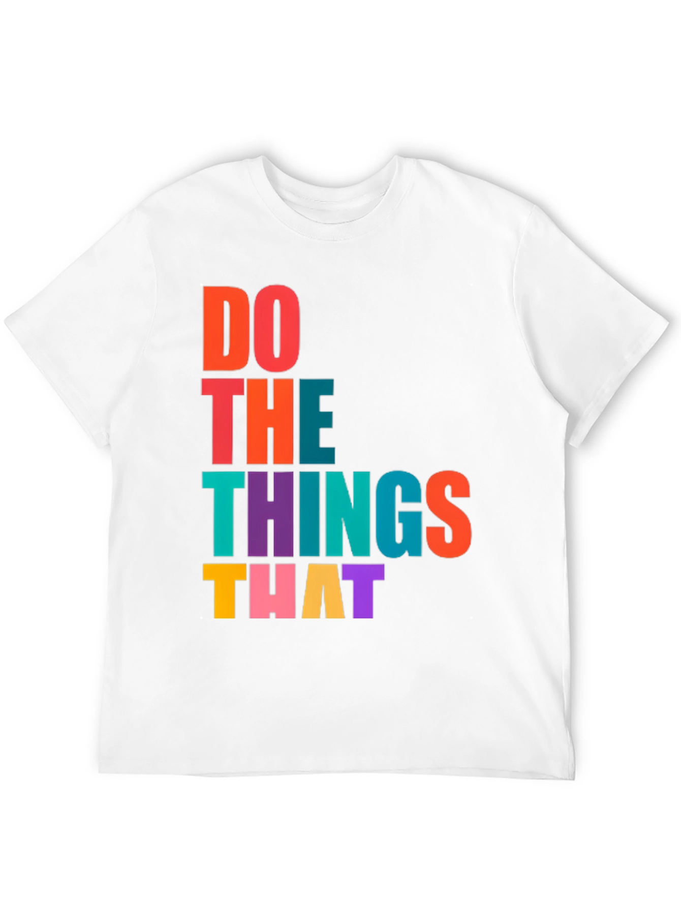 Motivational Graphic Print Crew Neck T-Shirt