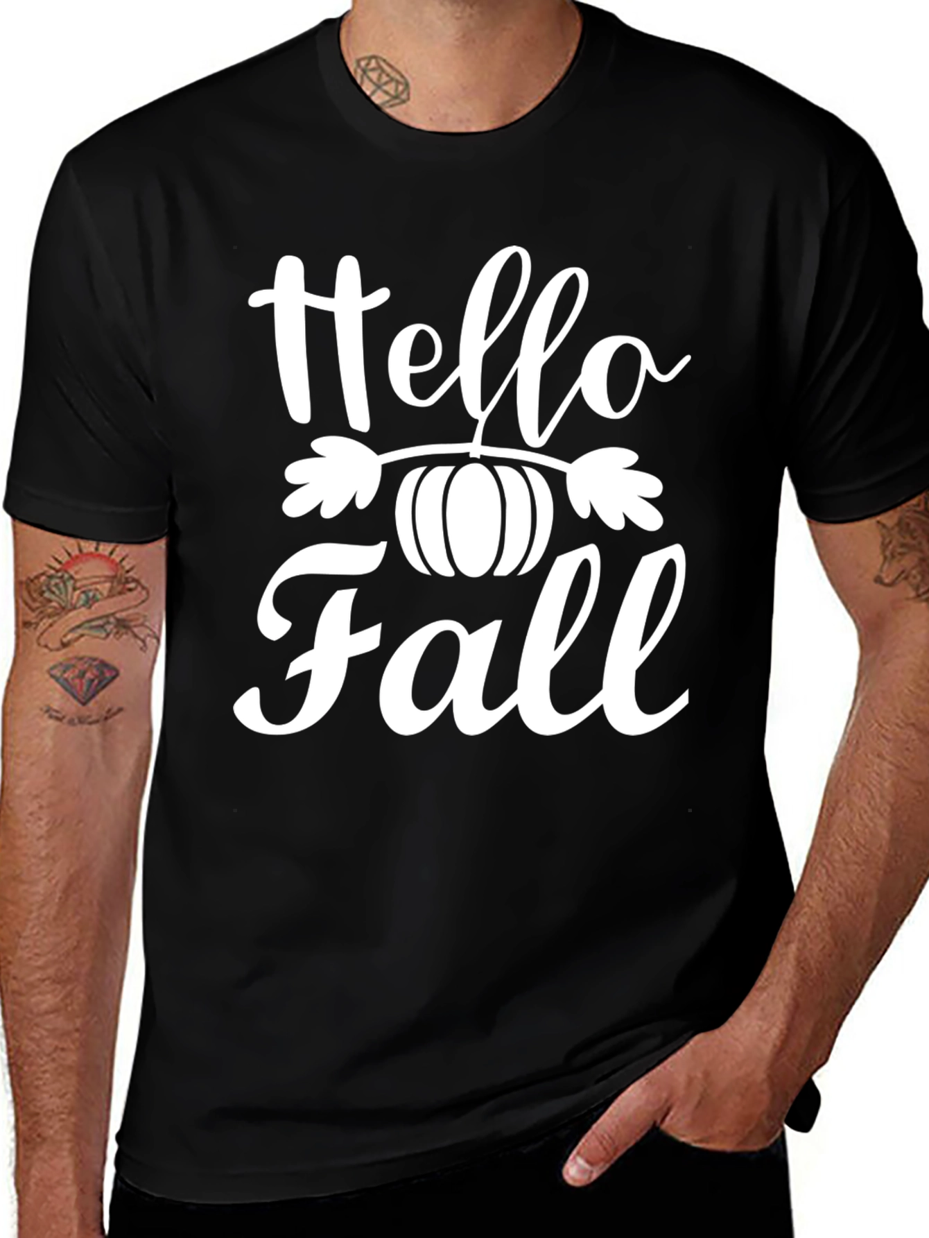 Hello Fall T-Shirt - Pumpkin Graphic Tee