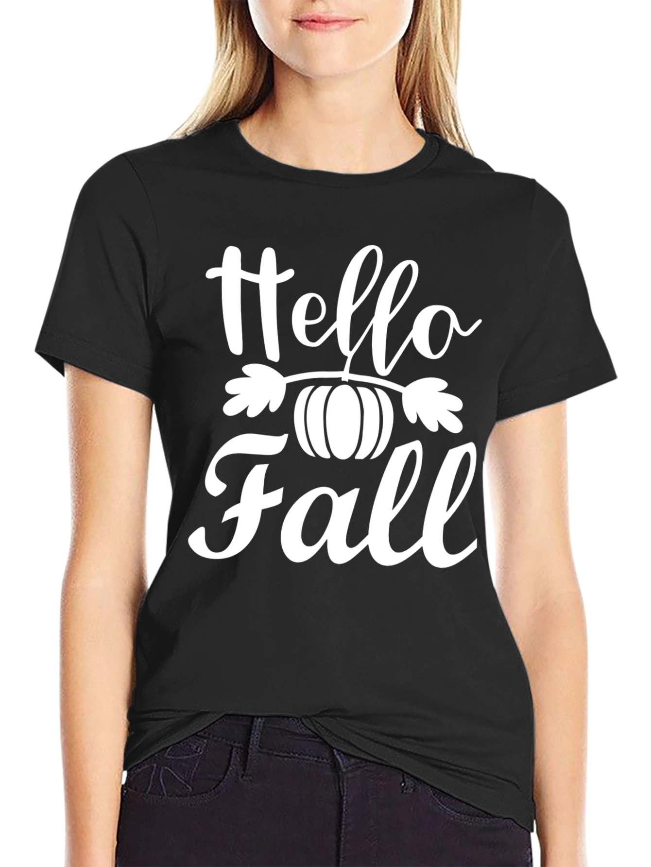 Hello Fall T-Shirt - Pumpkin Graphic Tee