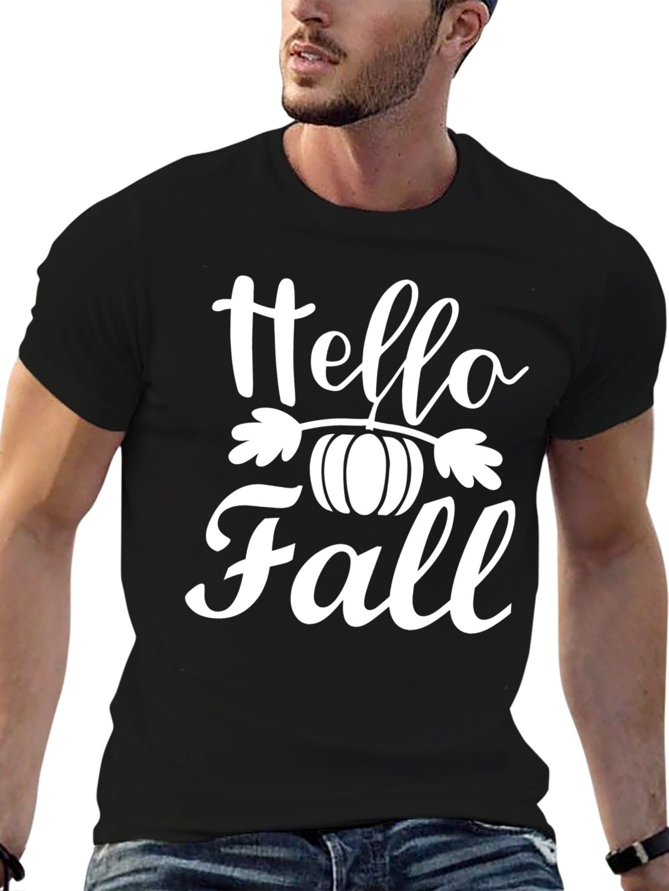 Hello Fall T-Shirt - Pumpkin Graphic Tee