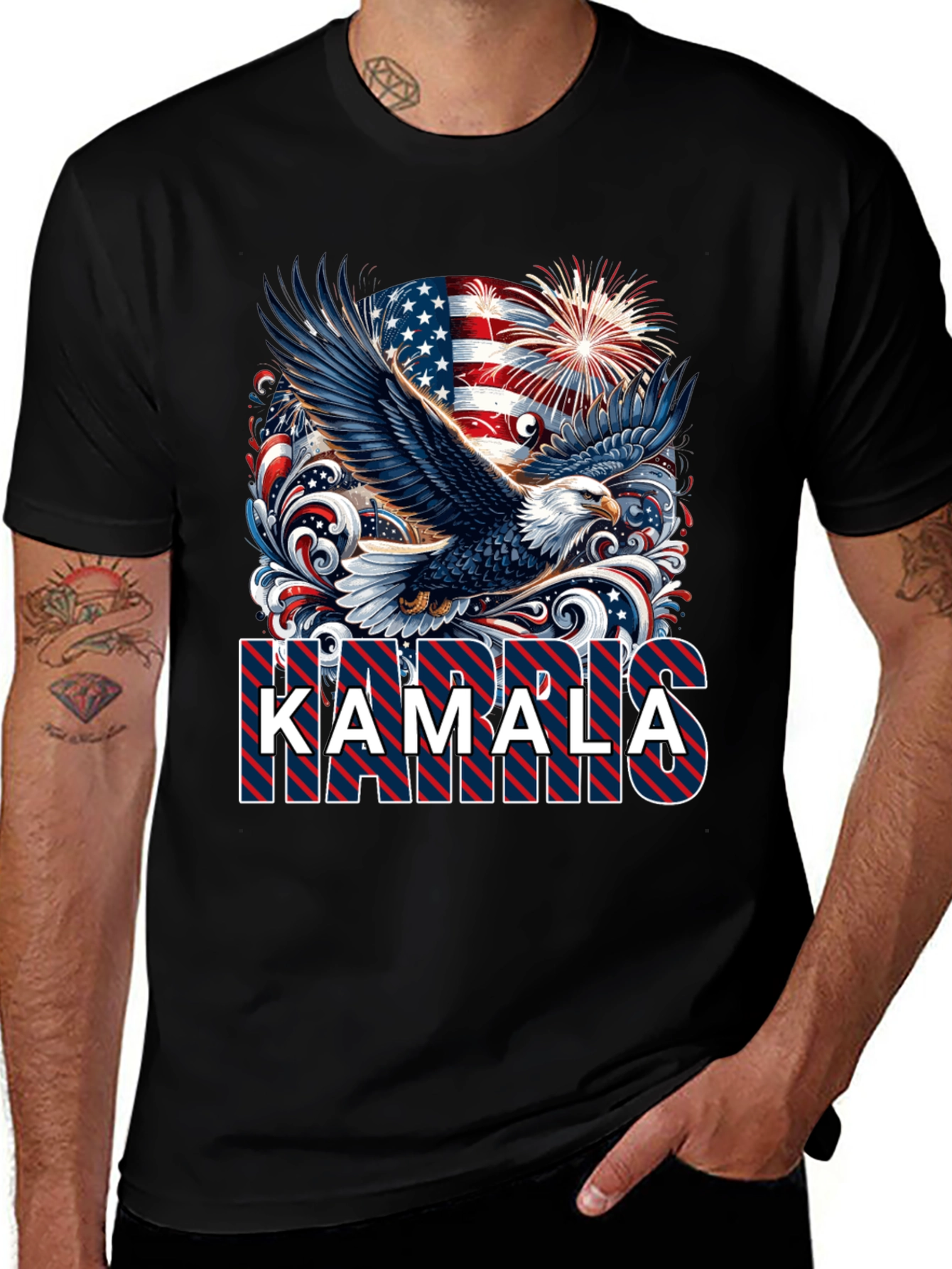 Kamala Harris Patriotic Eagle T-Shirt