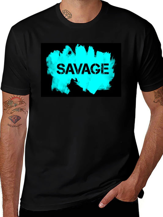 Savage Graphic Tee - Black Cotton Comfort