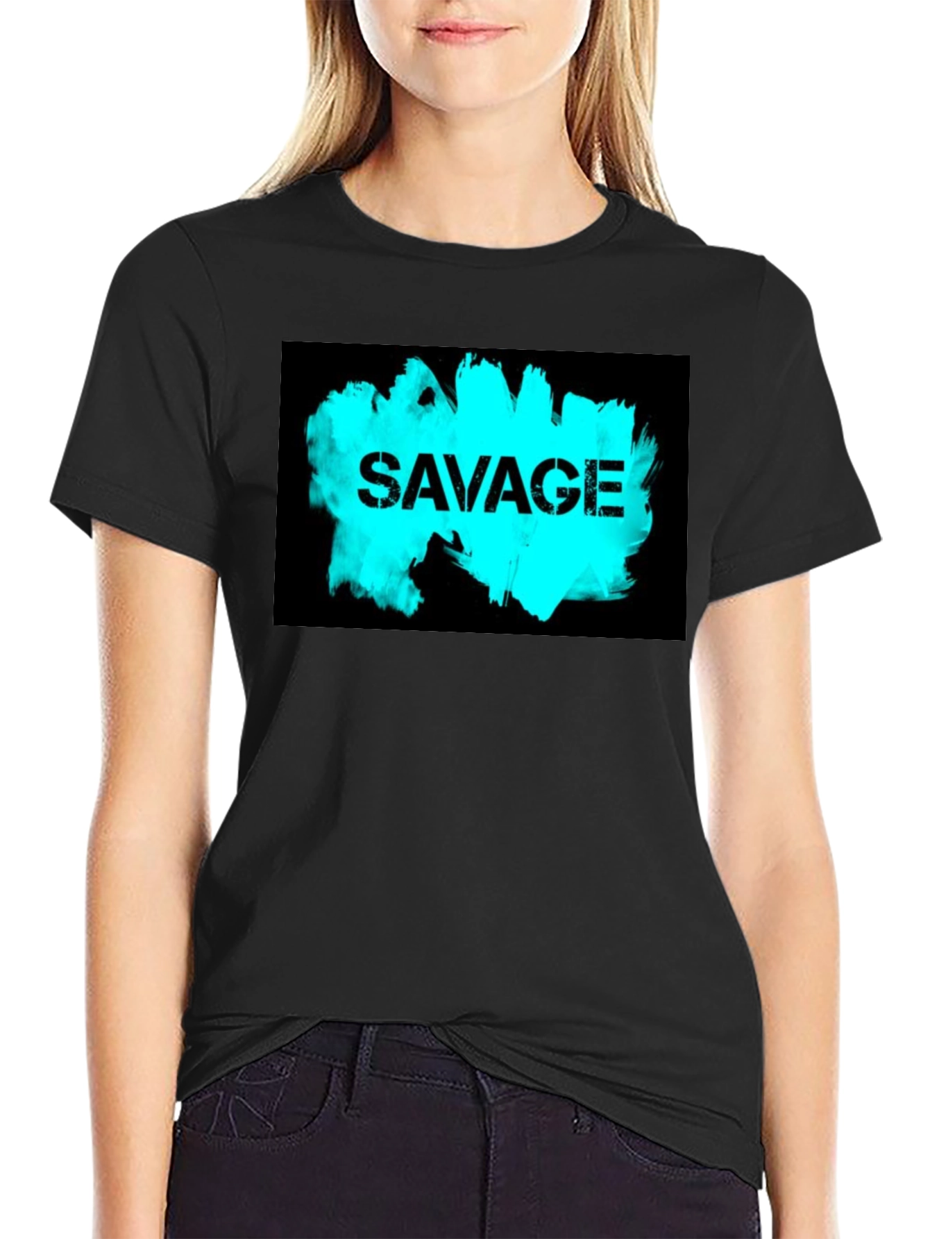Savage Graphic Tee - Black Cotton Comfort