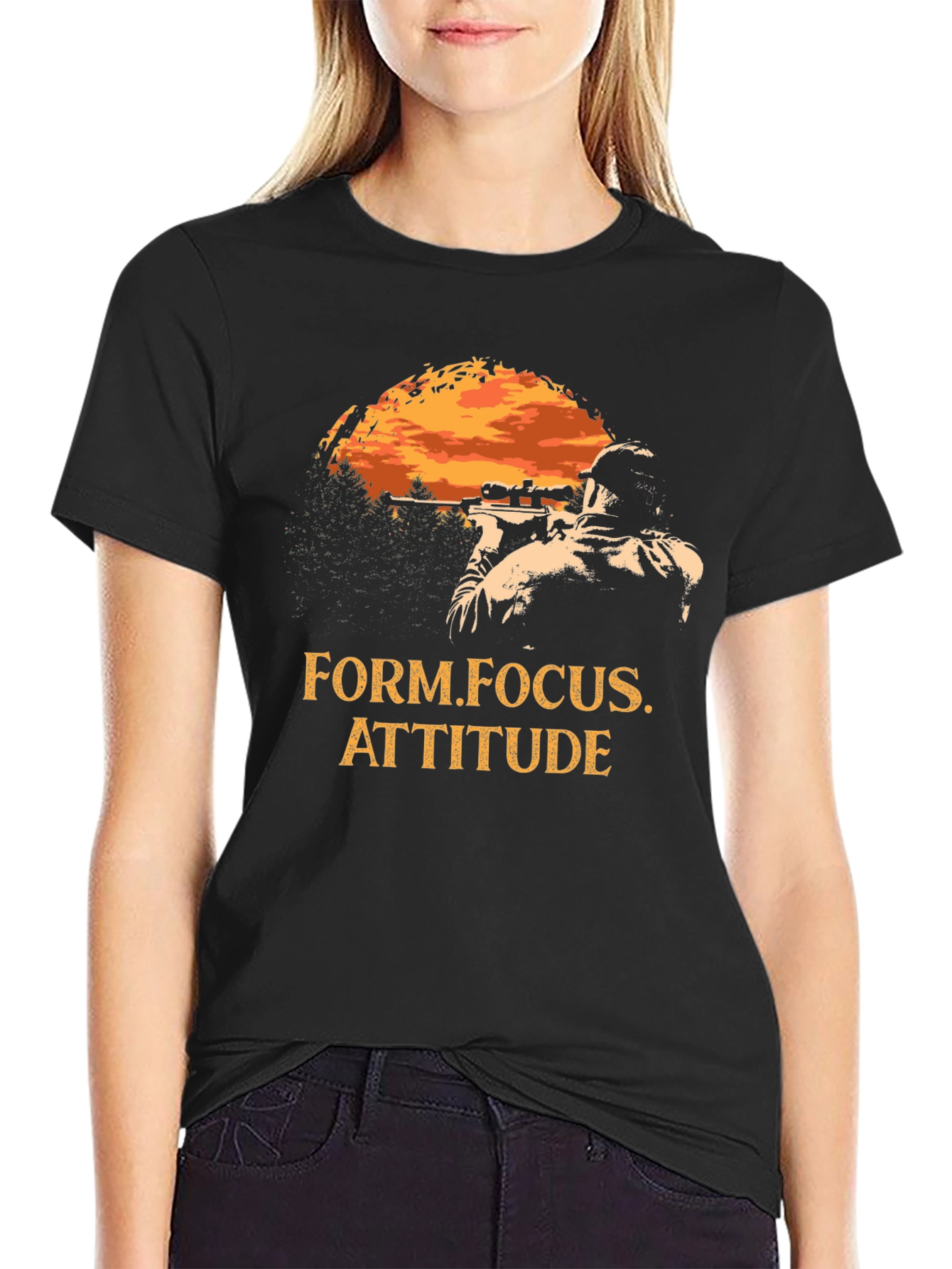 Sniper T-Shirt - Form Focus Attitude - Black