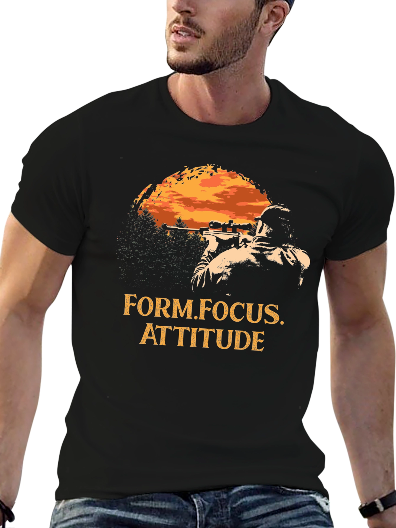 Sniper T-Shirt - Form Focus Attitude - Black