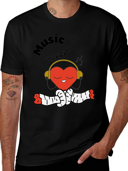 Music Therapy Heart Graphic Tee