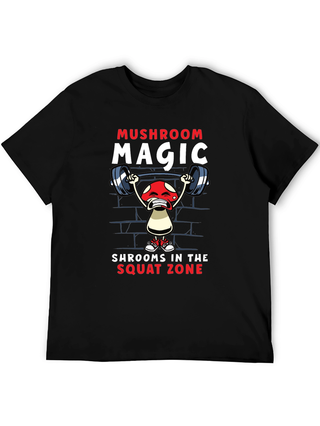 Mushroom Magic T-Shirt Squat Zone Gym Tee