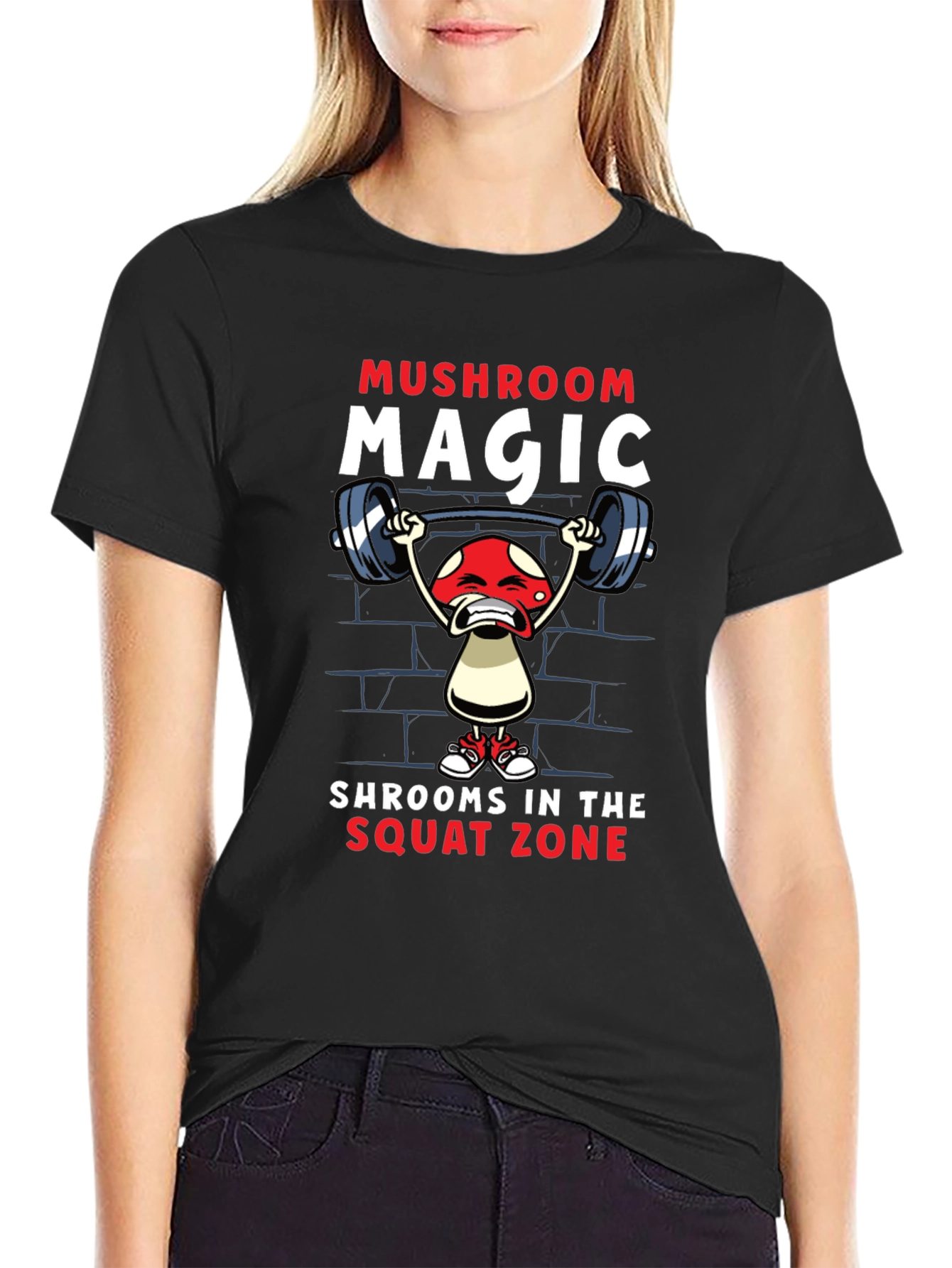 Mushroom Magic T-Shirt Squat Zone Gym Tee