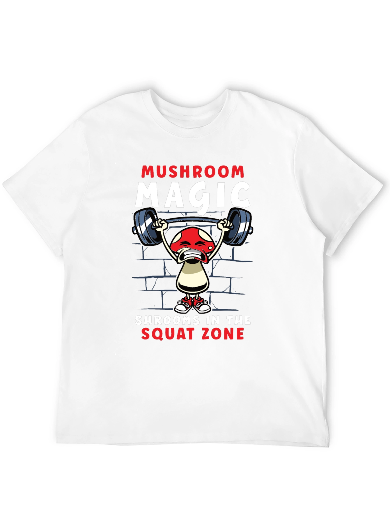 Mushroom Magic T-Shirt Squat Zone Gym Tee
