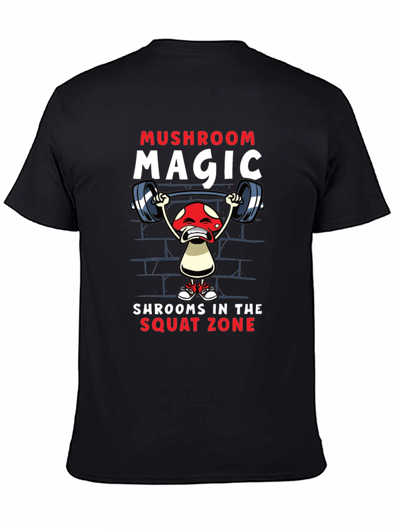 Mushroom Magic T-Shirt Squat Zone Gym Tee
