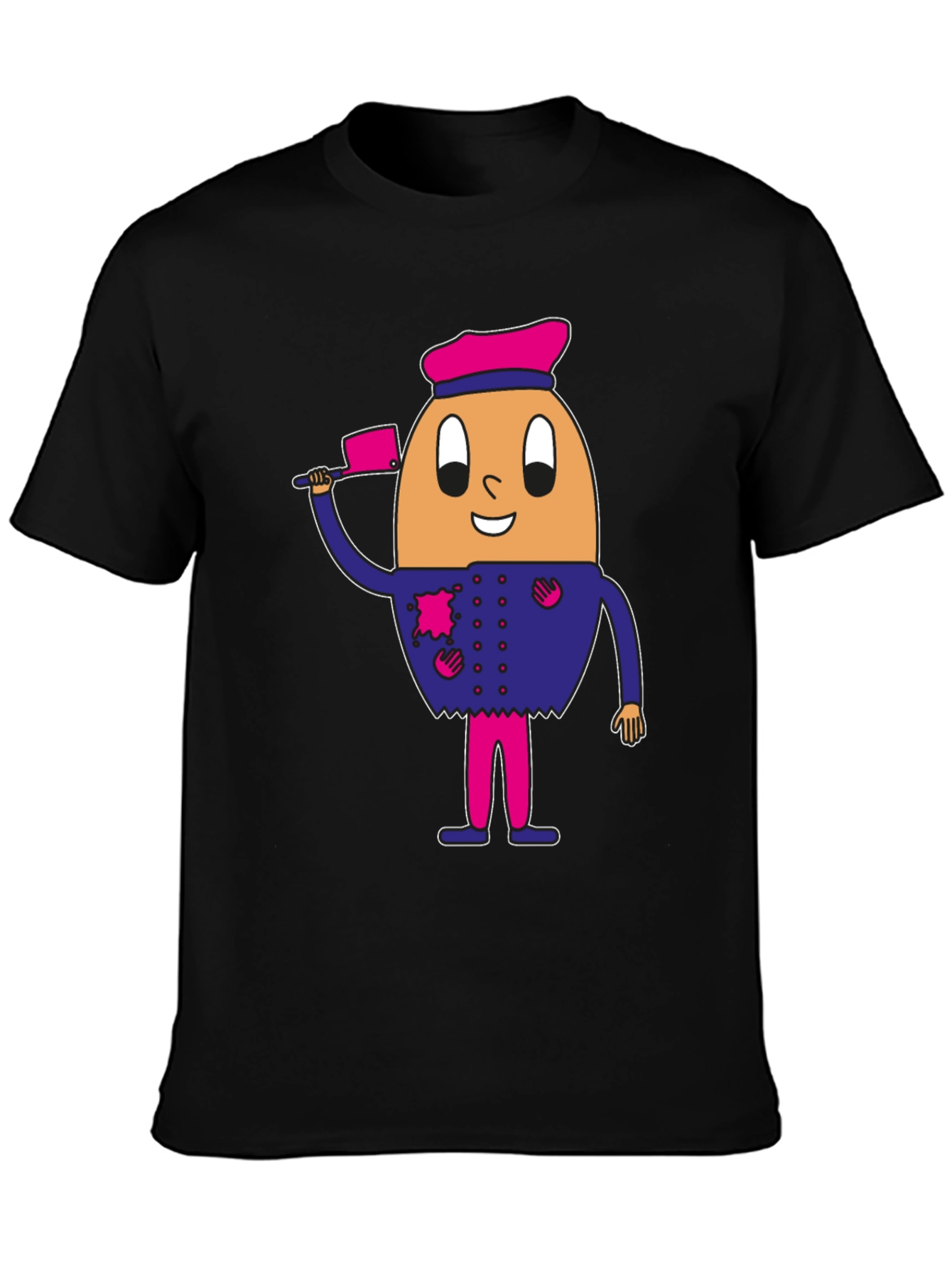Egg Chef Graphic Tee - Funny Cartoon Character Shirt