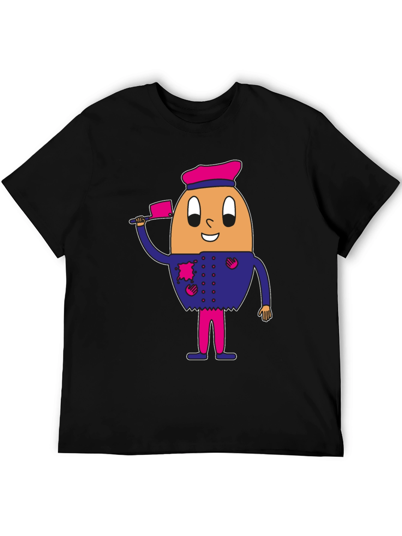 Egg Chef Graphic Tee - Funny Cartoon Character Shirt