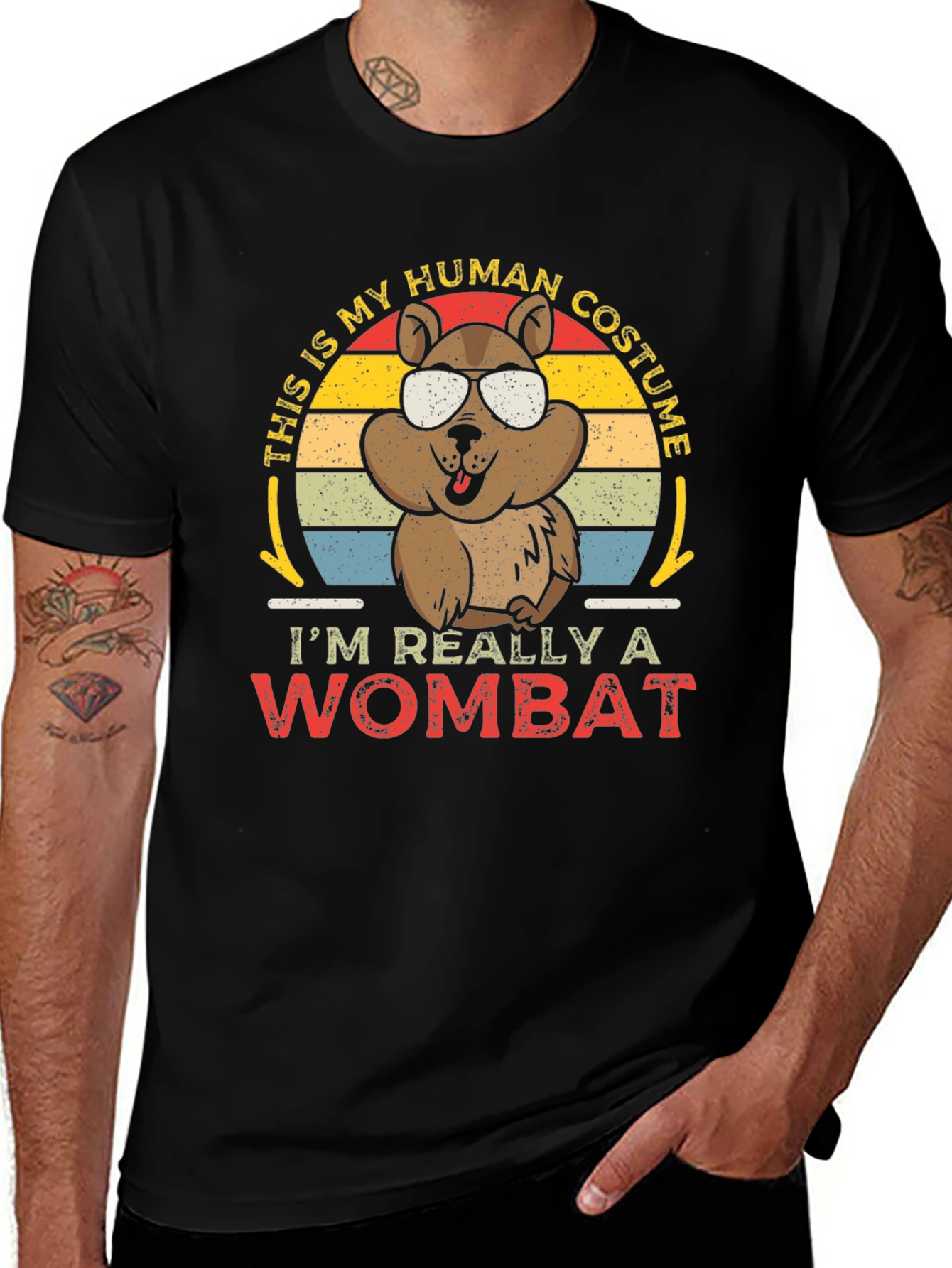 Human Costume Wombat Graphic Tee