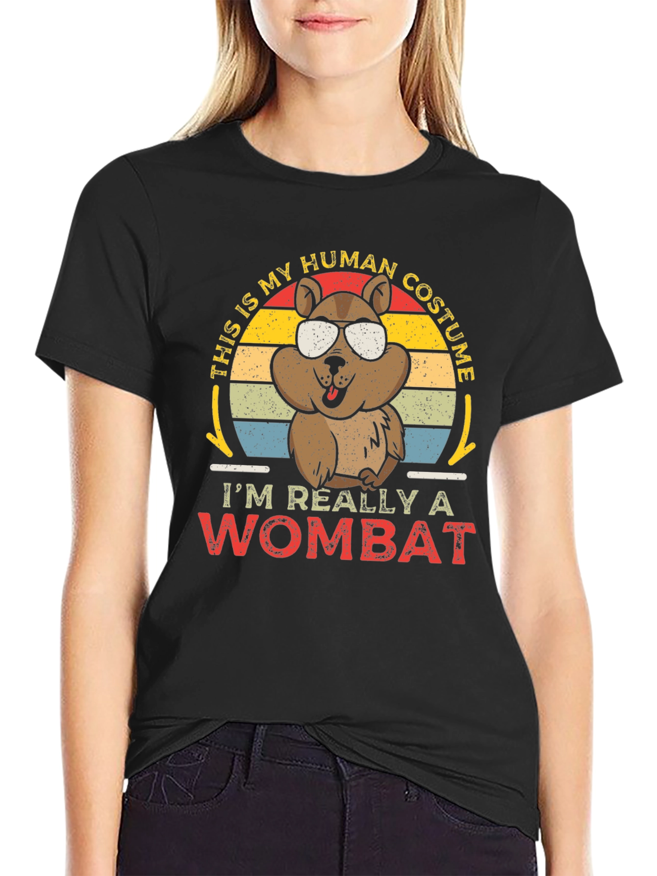 Human Costume Wombat Graphic Tee
