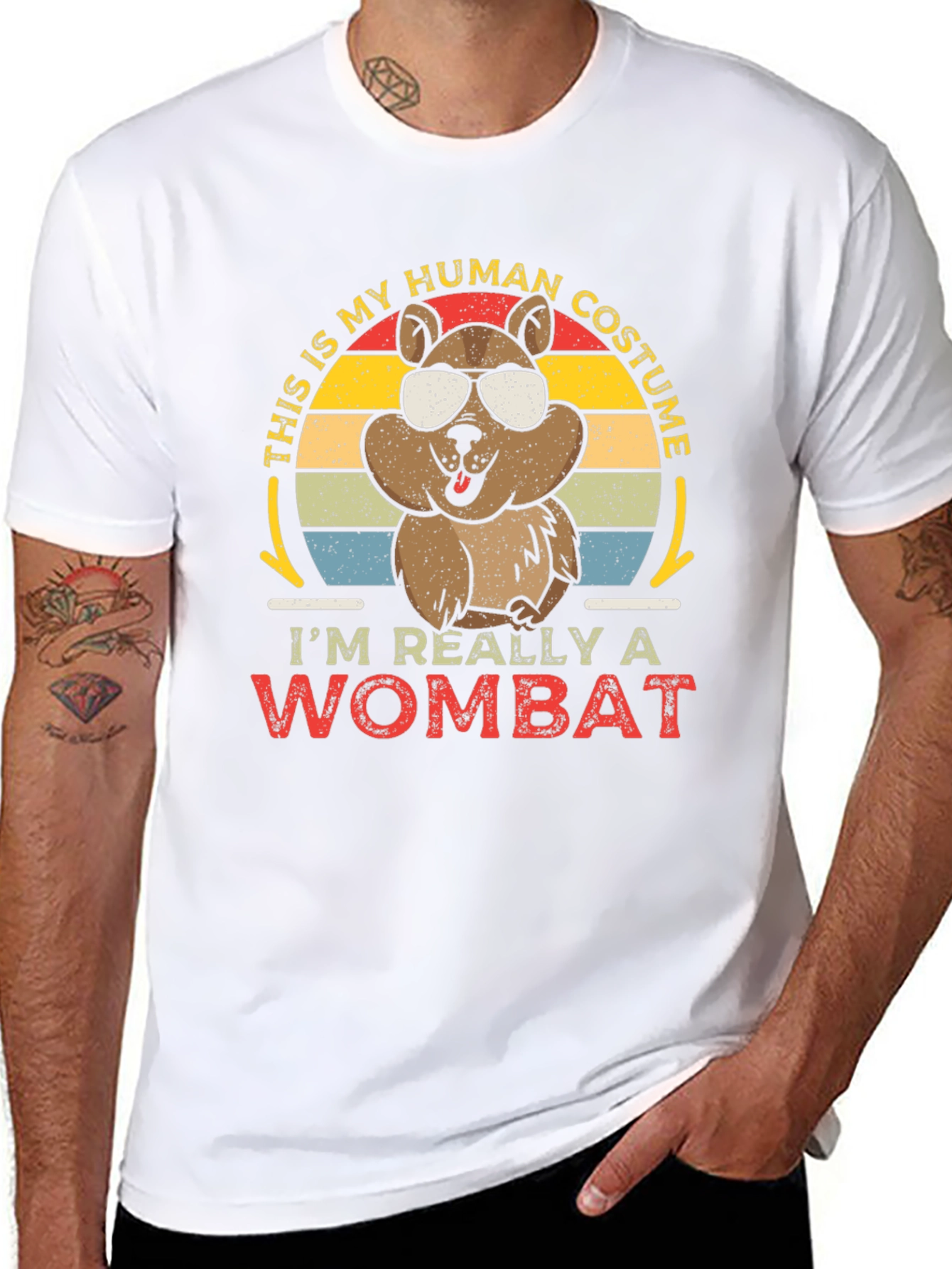 Human Costume Wombat Graphic Tee