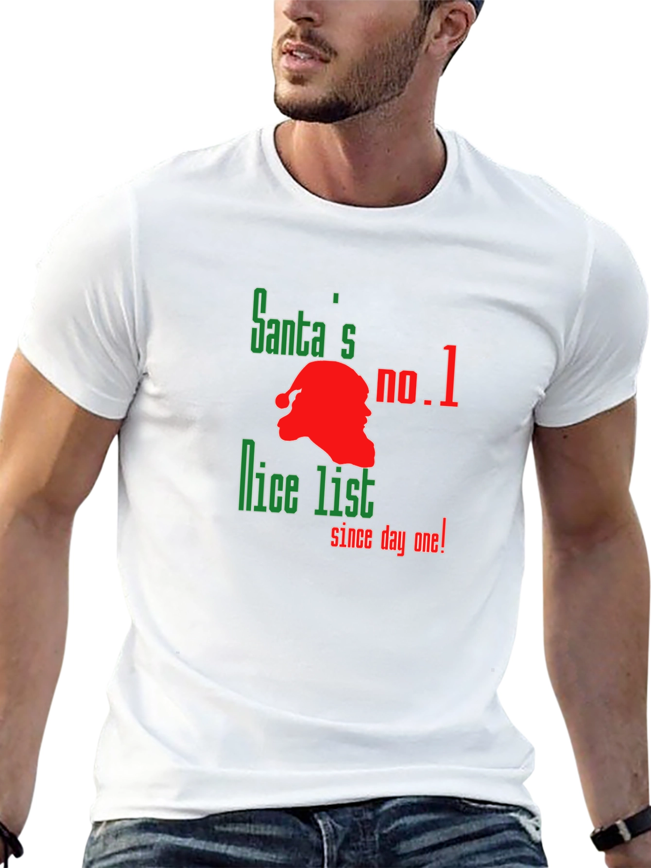 Santas No. 1 Nice List Graphic T-Shirt