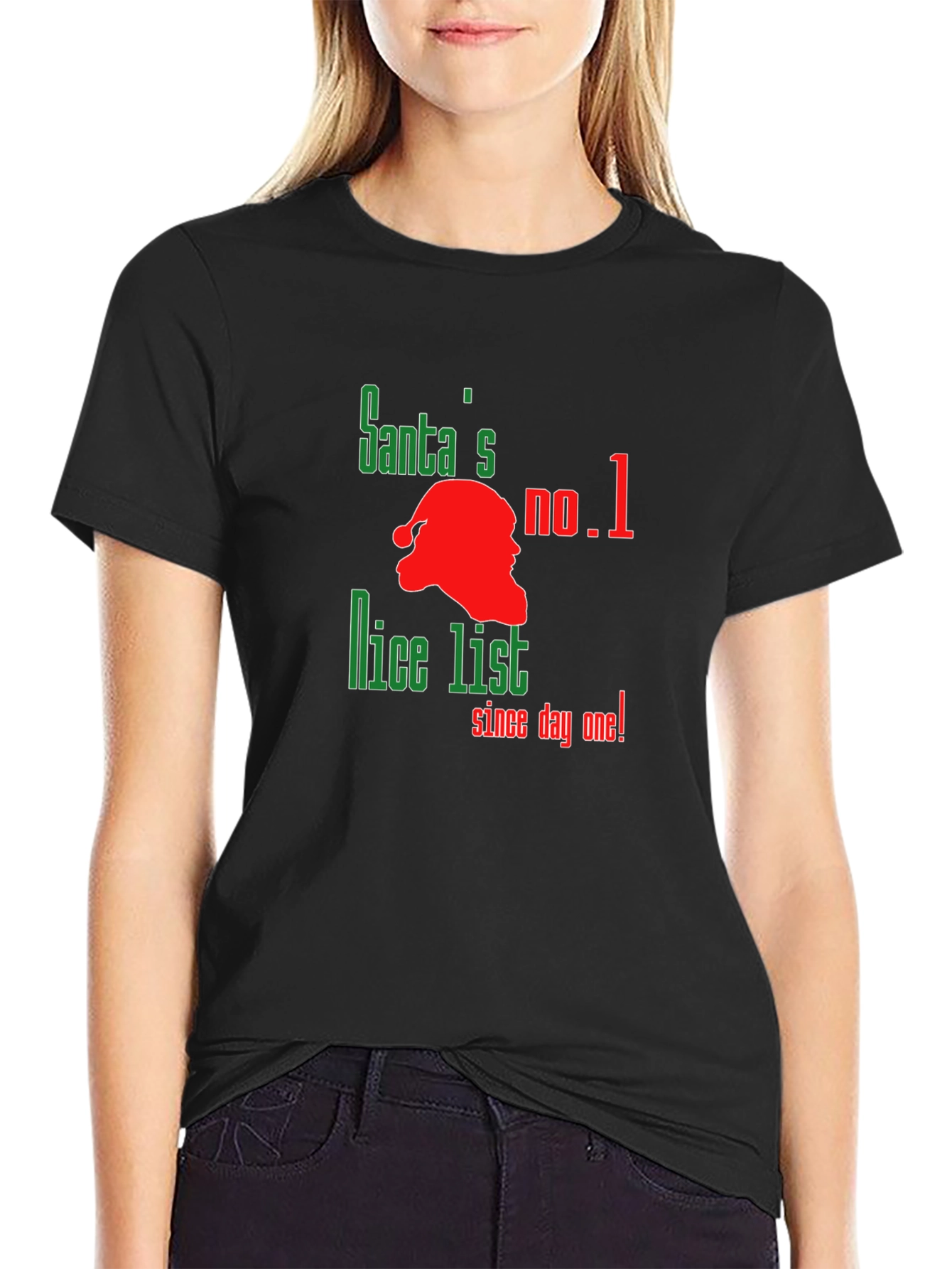 Santas No. 1 Nice List Graphic T-Shirt