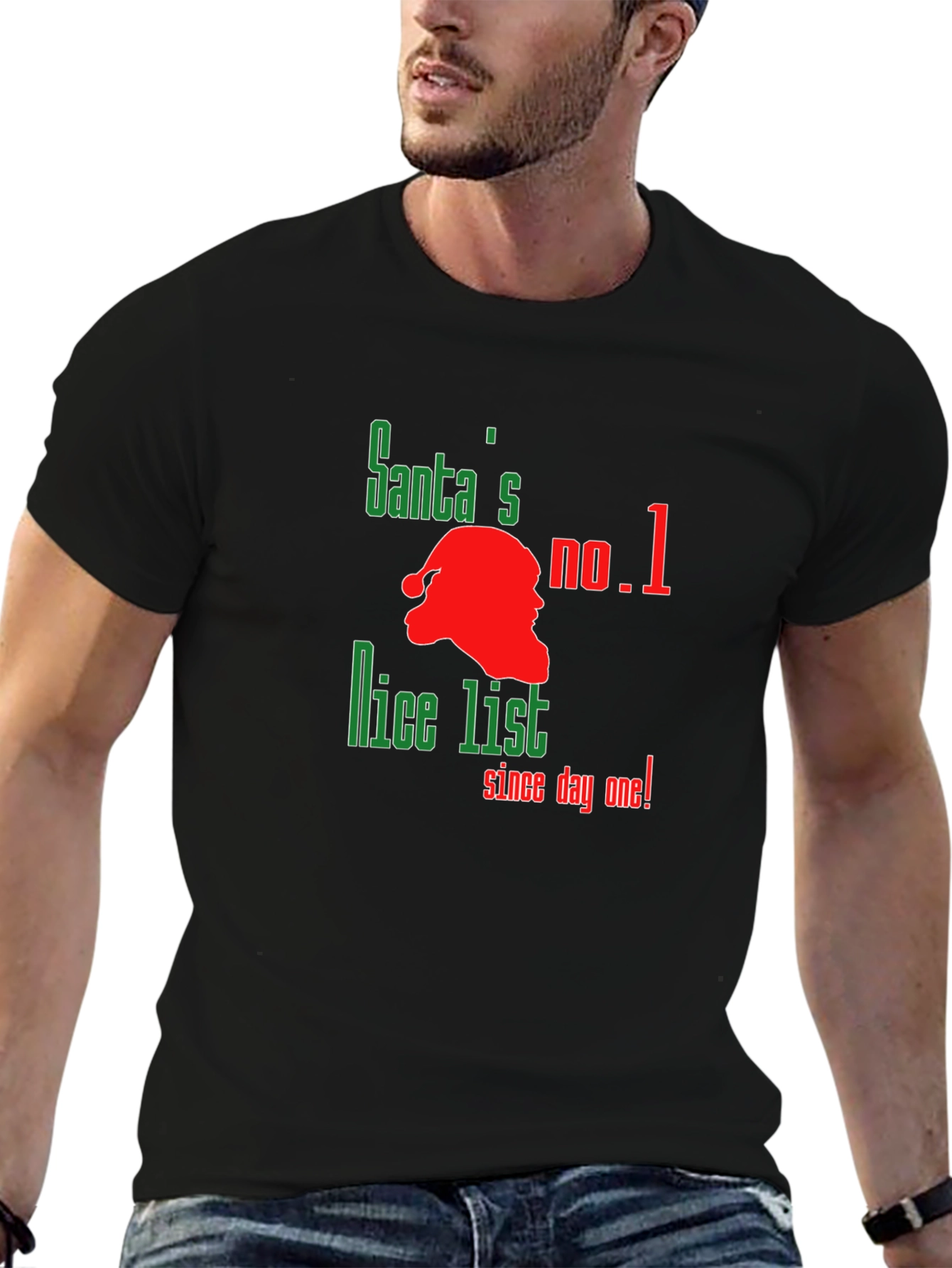 Santas No. 1 Nice List Graphic T-Shirt
