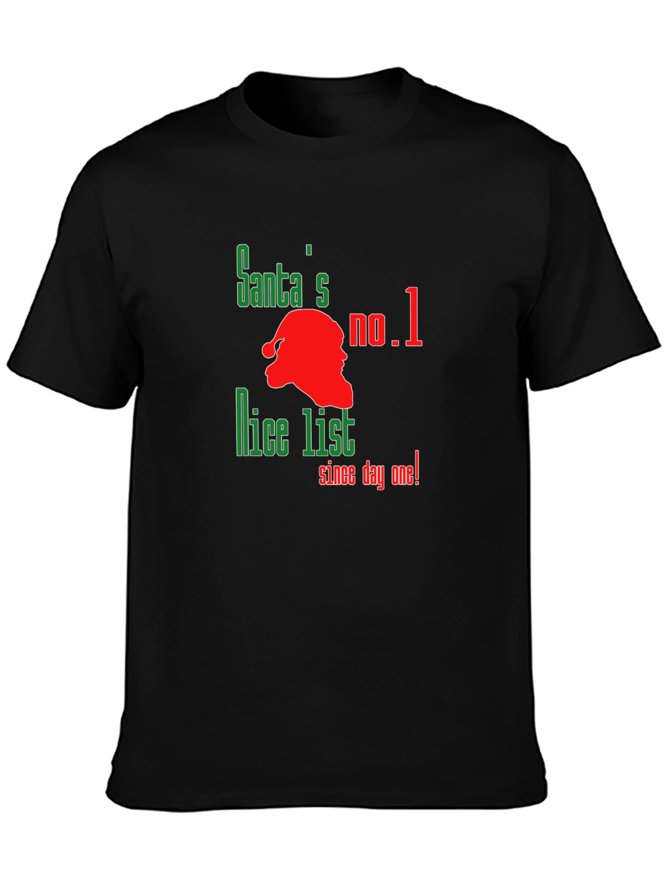 Santas No. 1 Nice List Graphic T-Shirt