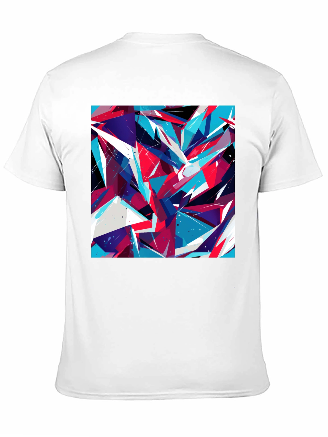 Abstract Geometric Print Black T-Shirt