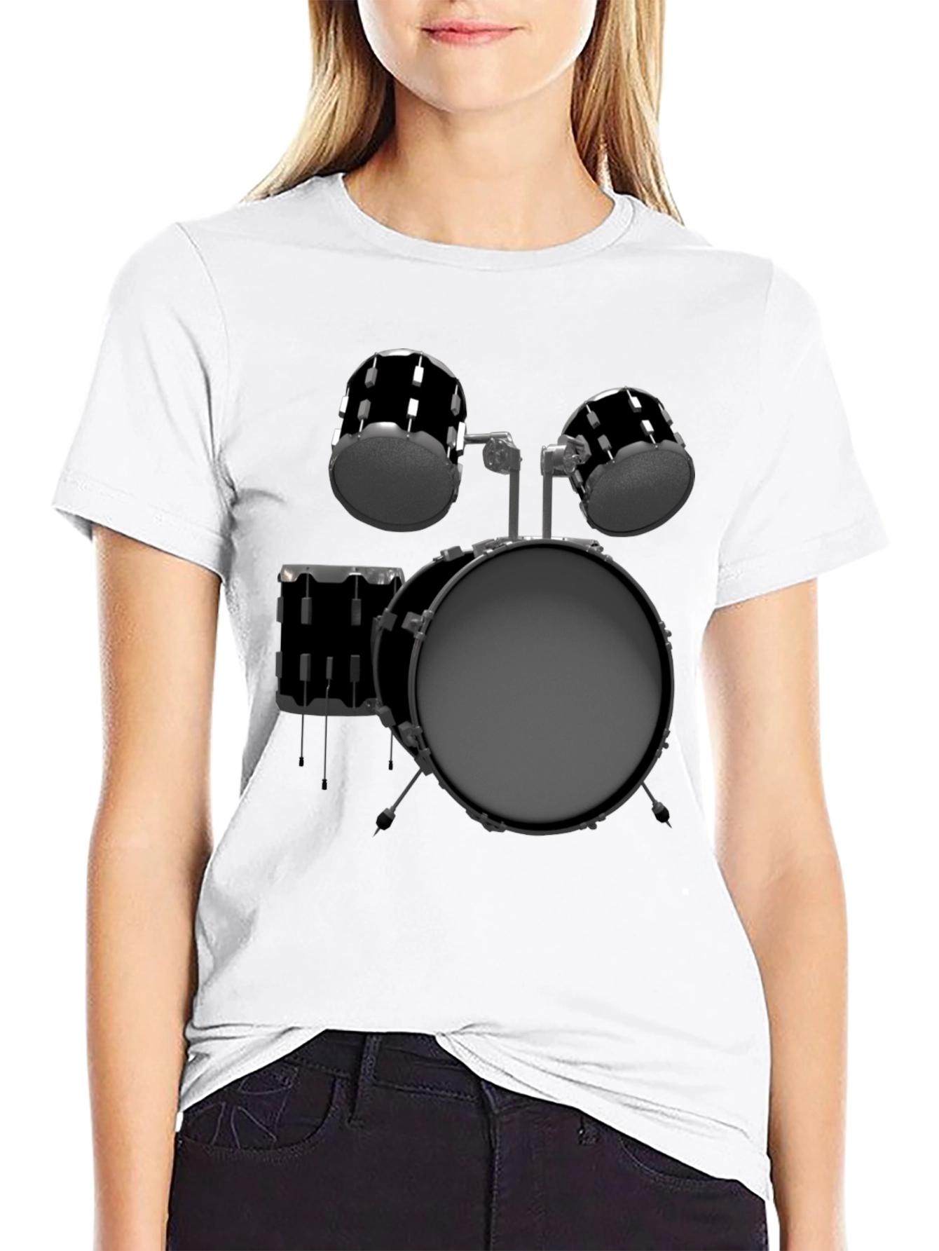 Drum Kit Graphic Tee - Music Lover T-Shirt
