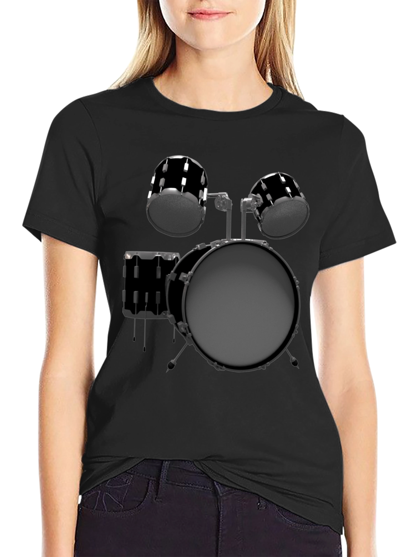 Drum Kit Graphic Tee - Music Lover T-Shirt