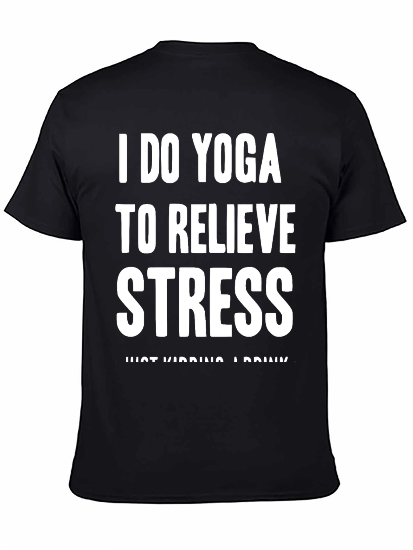 Yoga & Drinking T-Shirt: Relieve Stress Funny Tee