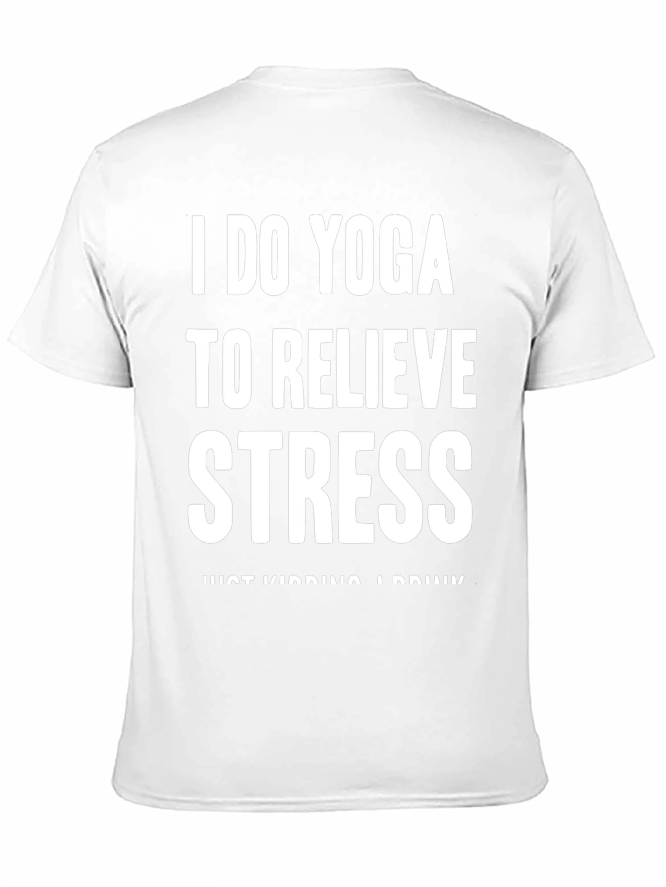 Yoga & Drinking T-Shirt: Relieve Stress Funny Tee