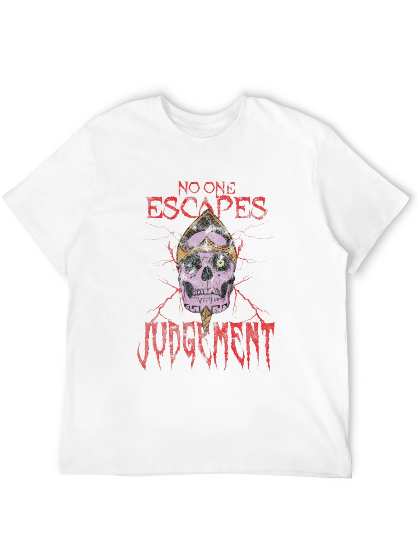 Skull Judgment Graphic T-Shirt - Black