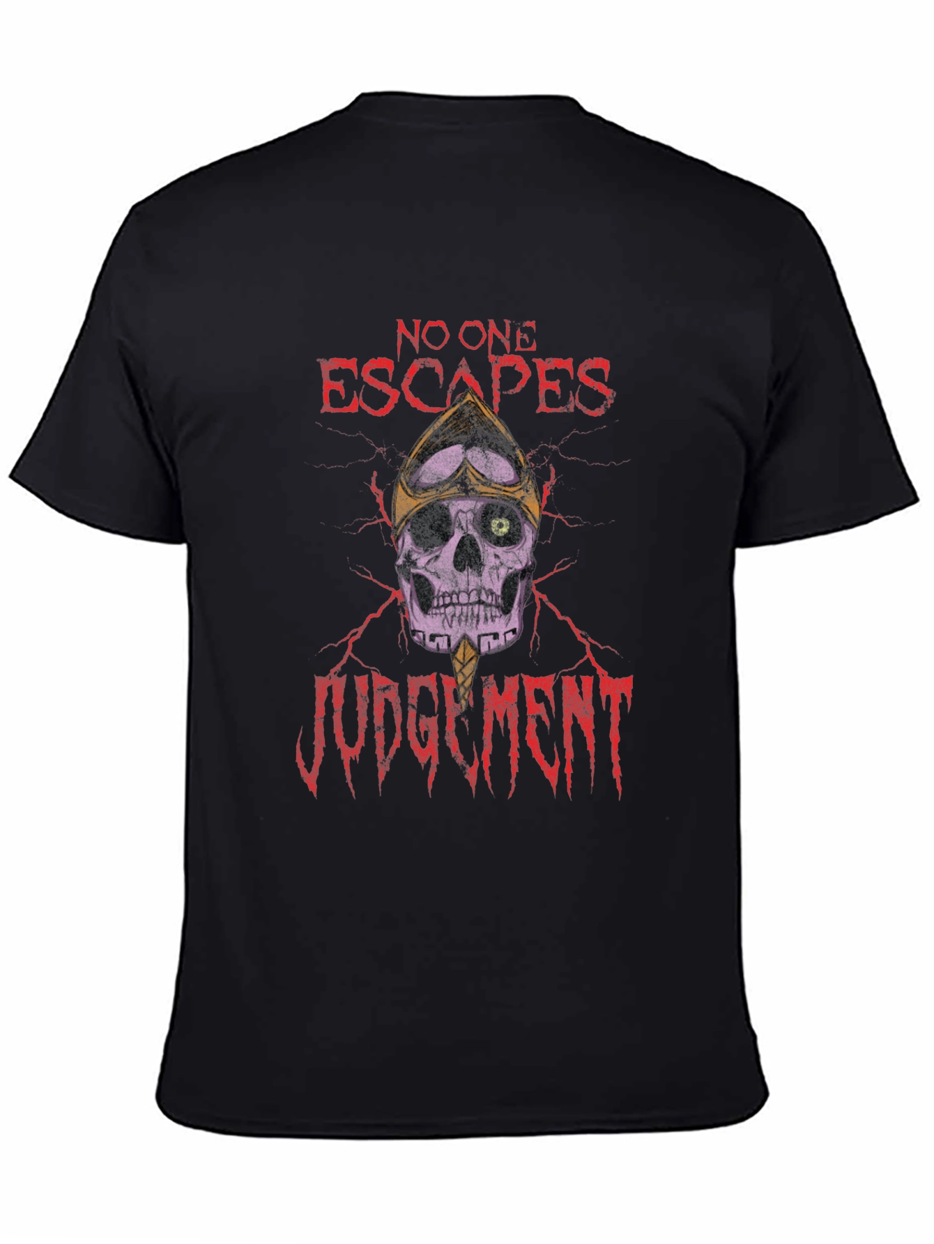 Skull Judgment Graphic T-Shirt - Black