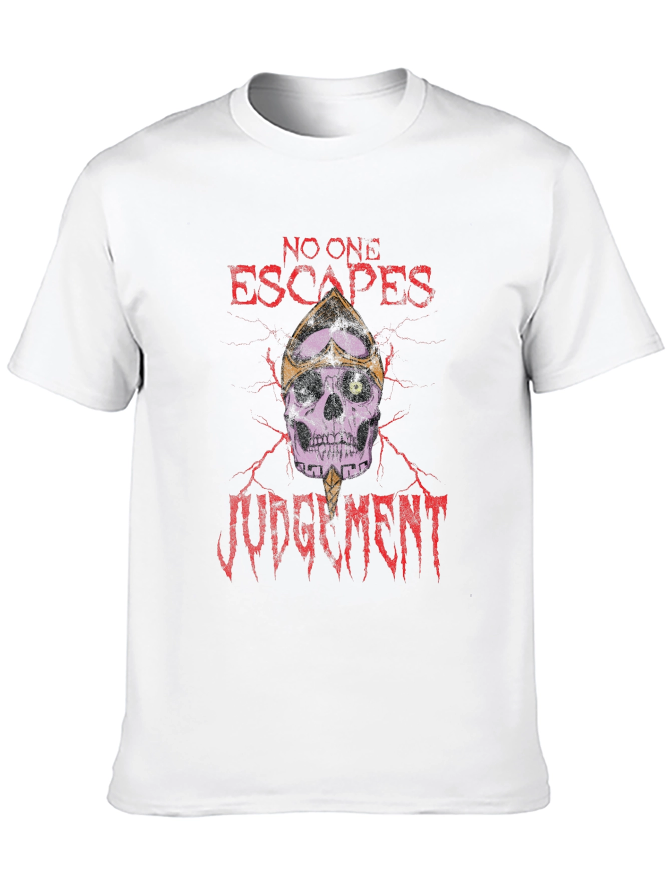 Skull Judgment Graphic T-Shirt - Black